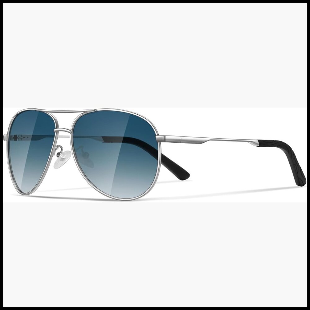Metal Frame Polarized Aviator Sunglasses UV400 Protection